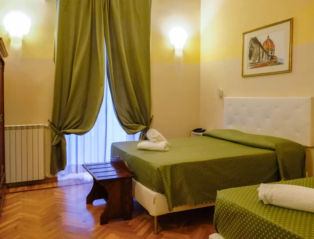 Foto vista panoramica della camera